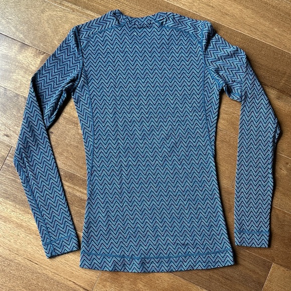 Smartwool Teal and Purple Zigzag Long Sleeve Top - Picture 7 of 7